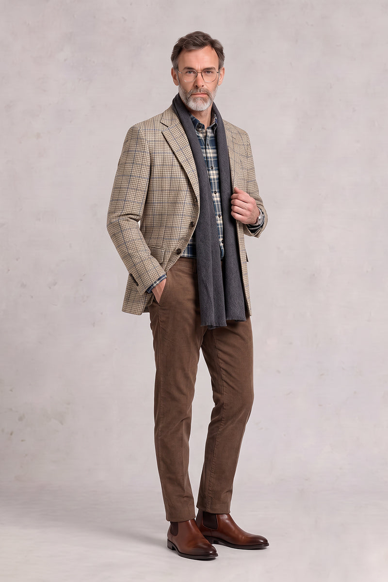 Beige 60% Merino Wool Blazers