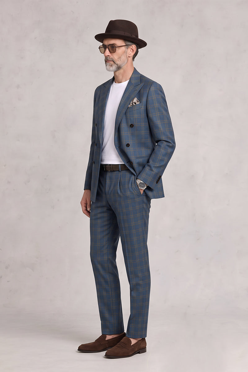 Blue 50% Merino Wool Suits