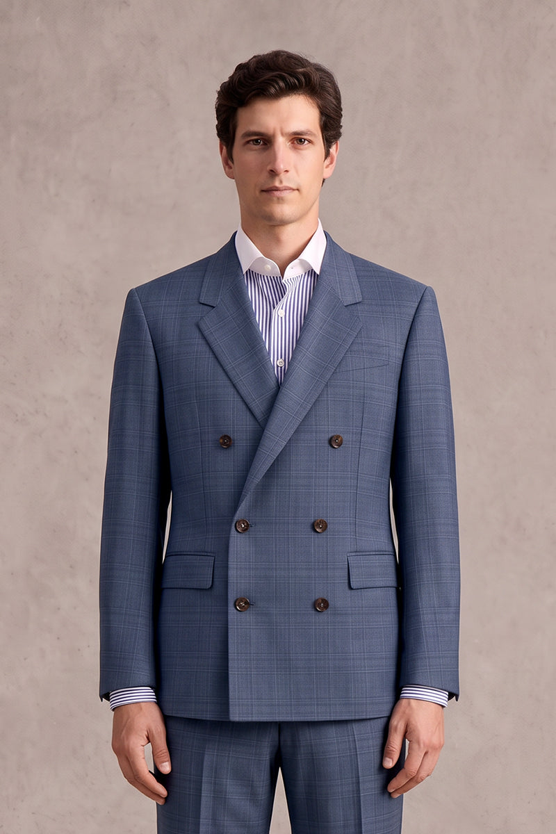 Blue 50% Merino Wool Suits
