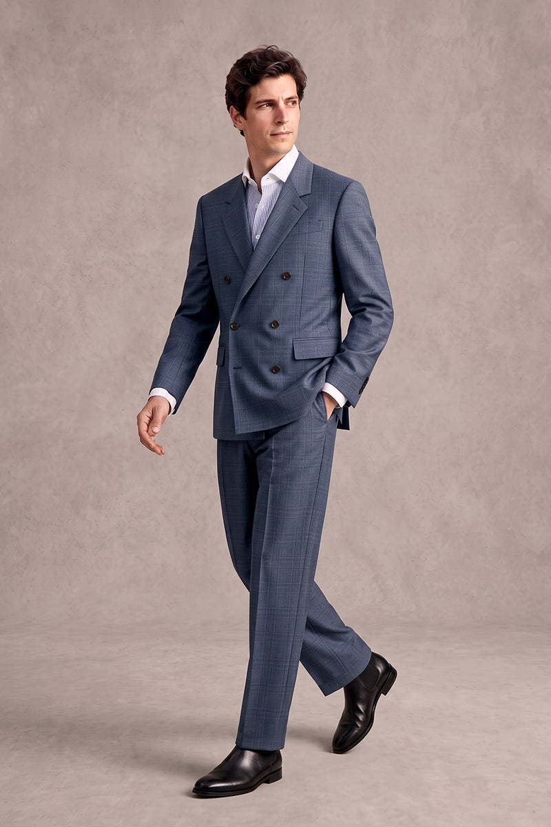 Blue 50% Merino Wool Suits