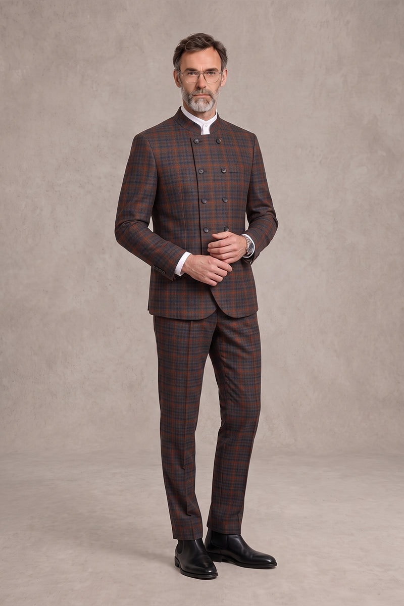 Red Blue 60% Merino Wool Suits