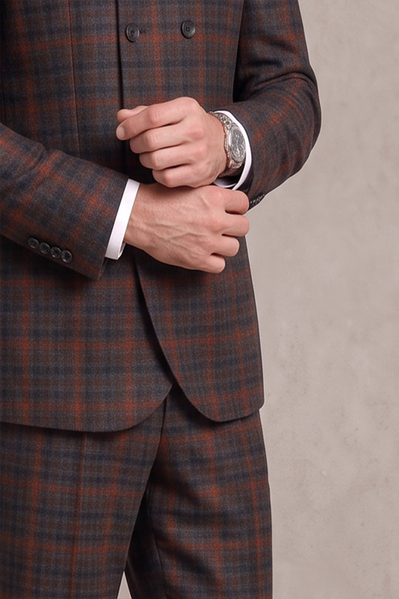 Red Blue 60% Merino Wool Suits