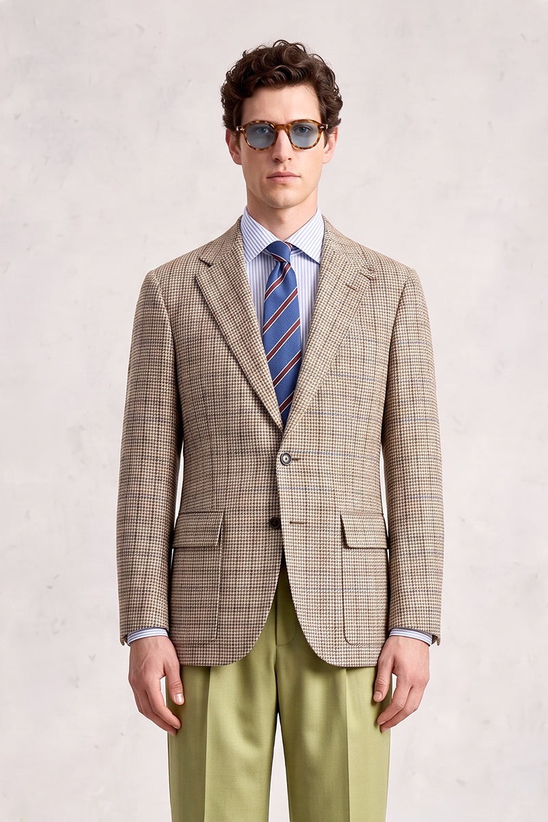 Beige 60% Merino Wool Suits