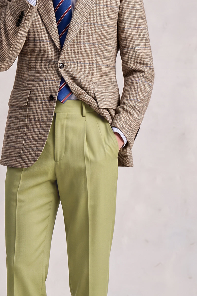 Beige 60% Merino Wool Suits