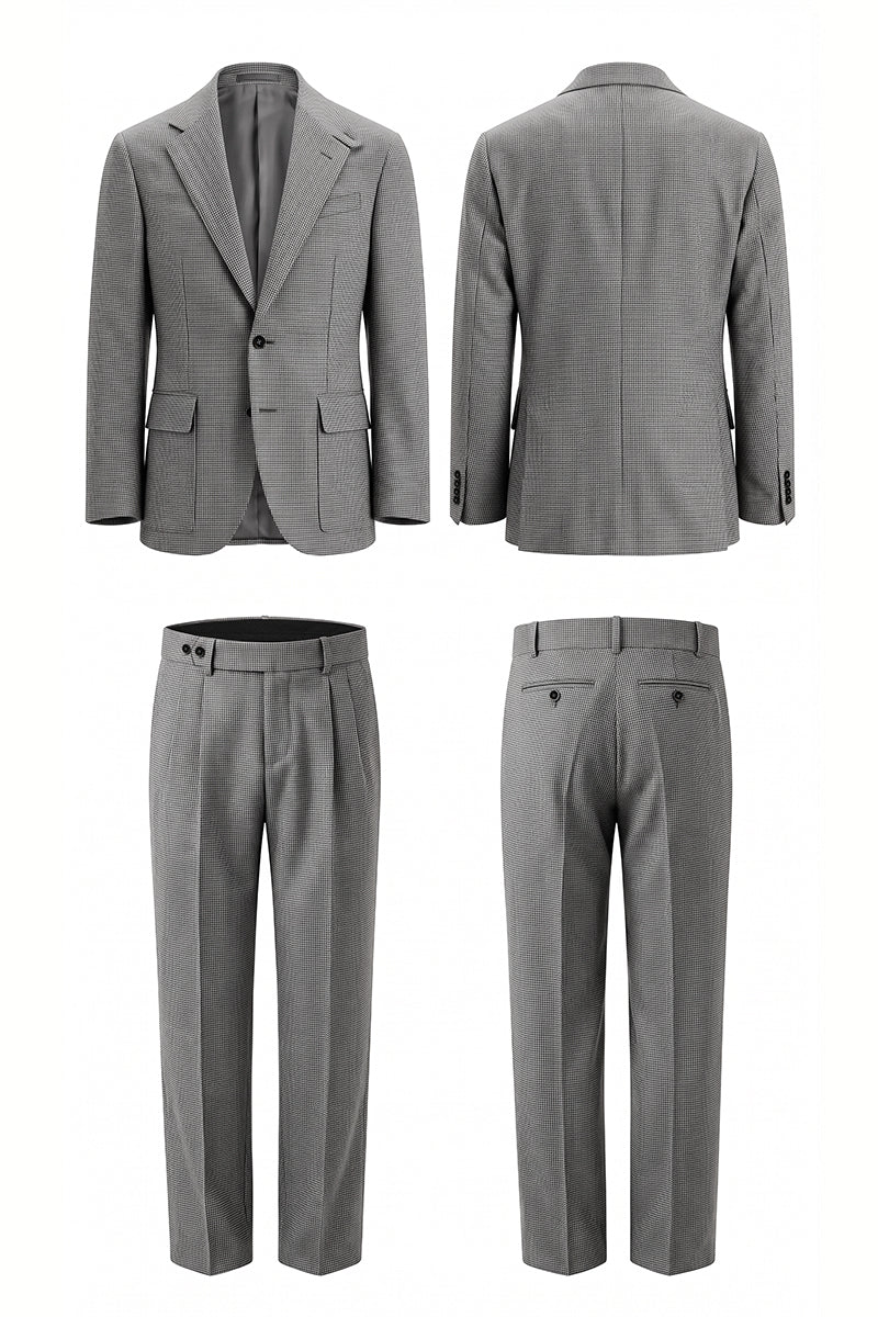 Gray 100% Merino Wool Suits