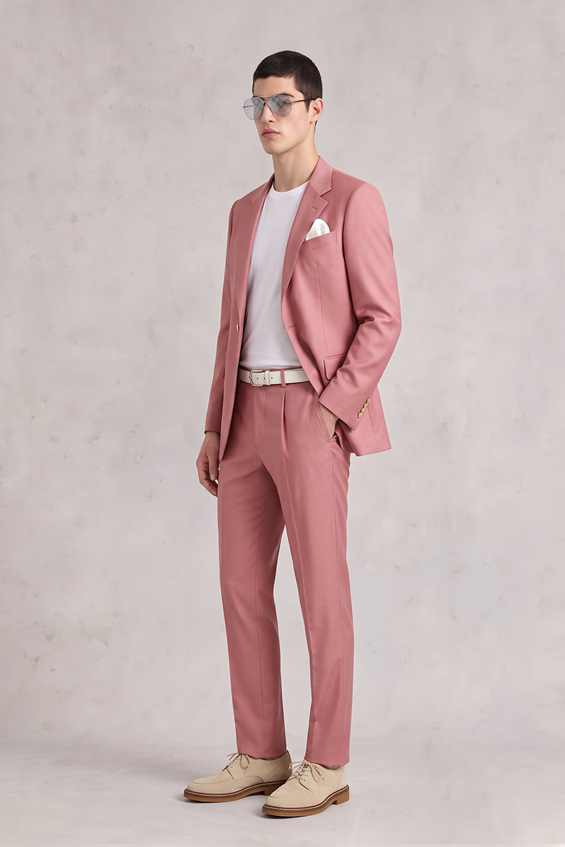 Deep Pink 100% Merino Wool Suits
