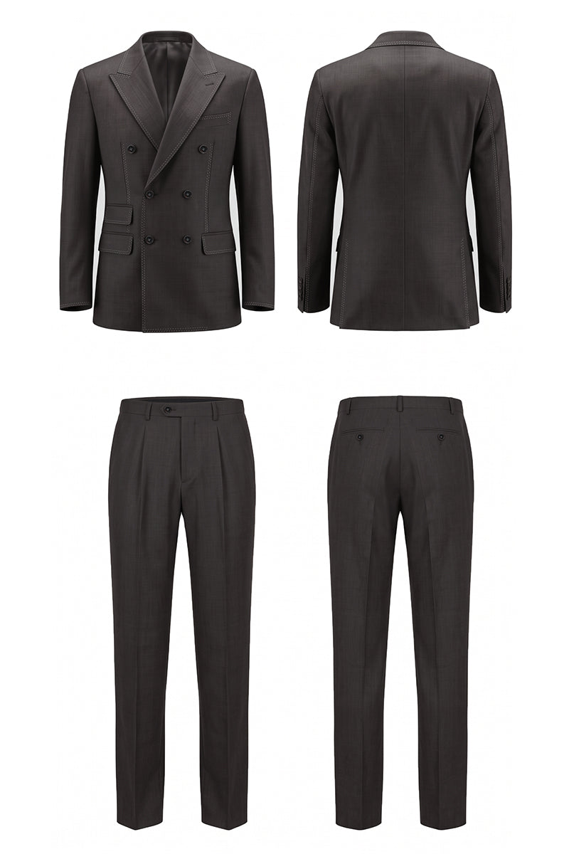 Brown 100% Merino Wool Suits