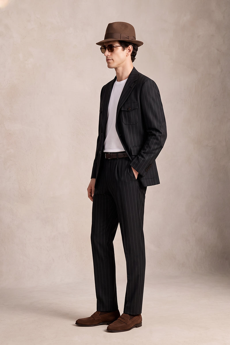 Black 100% Merino Wool Suits