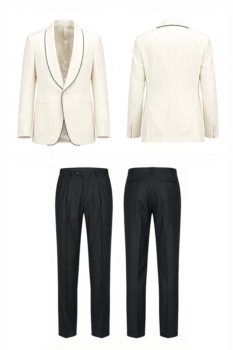 White 50% Merino Wool Suits