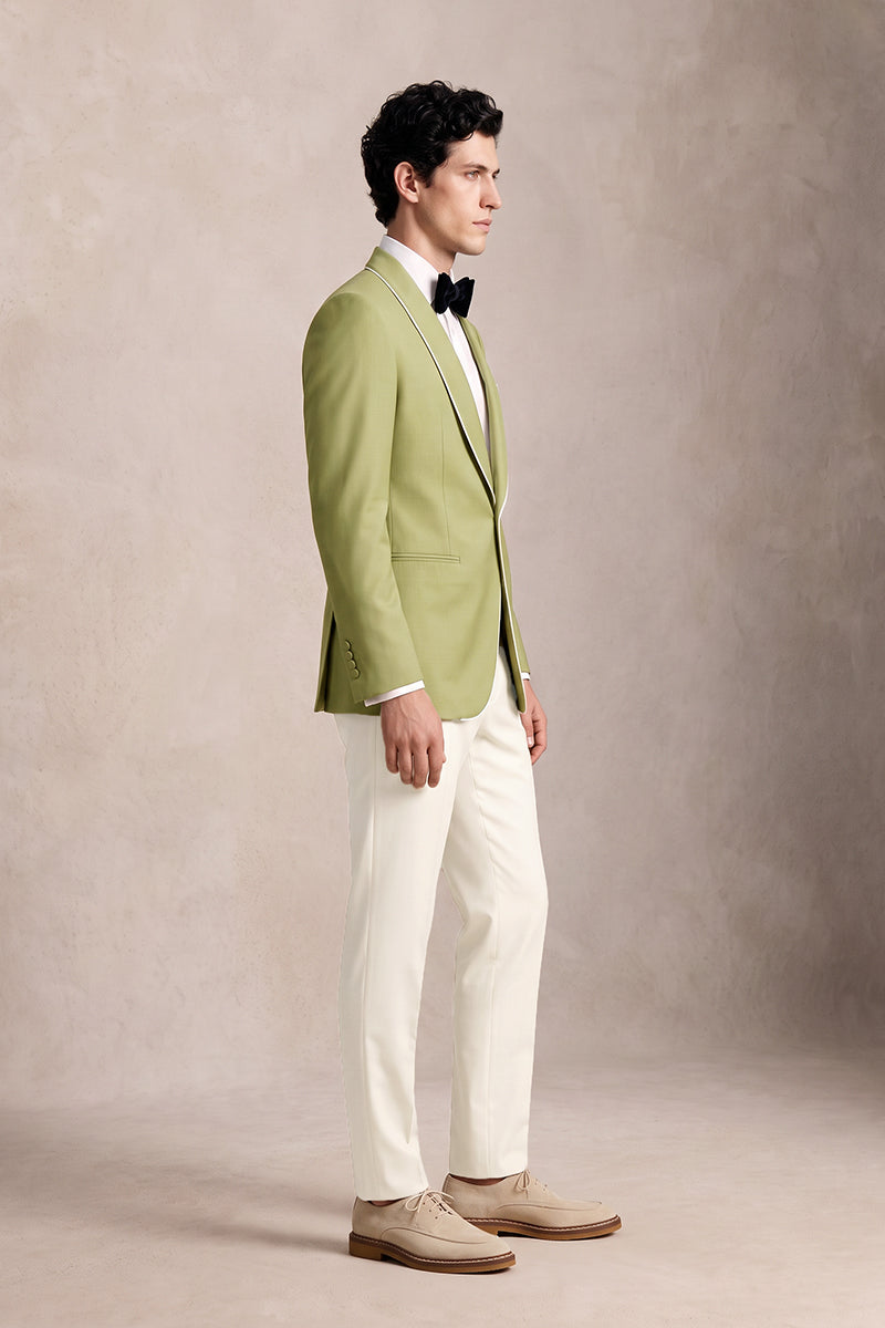 Green 50% Merino Wool Suits
