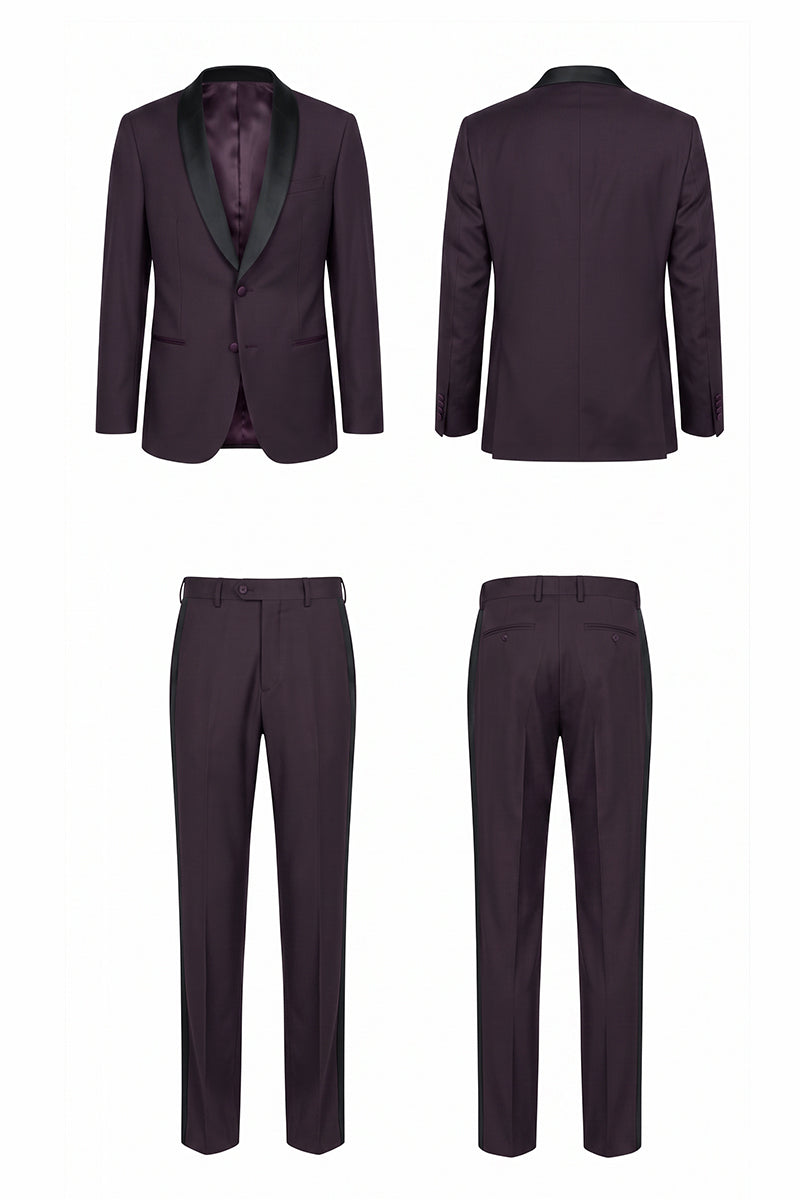 Deep Purple 100% Merino Wool Suits