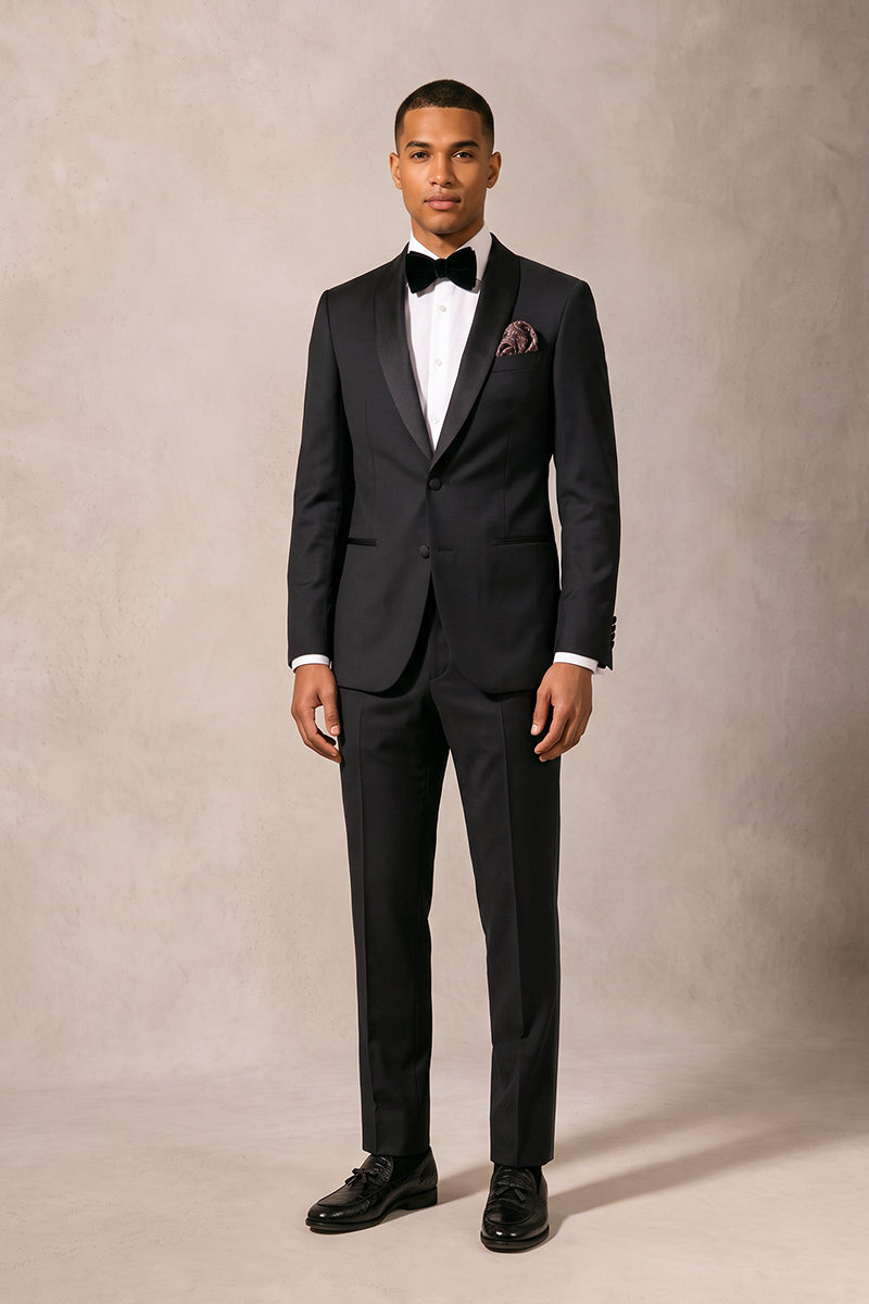 Black 100% Merino Wool Suits