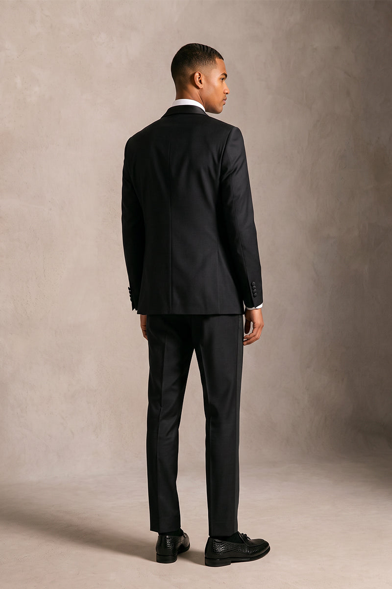 Black 100% Merino Wool Suits