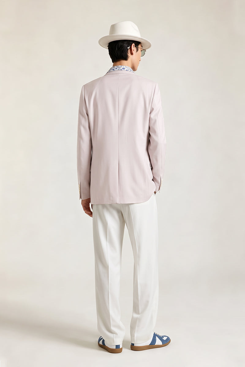 Pink 100% Merino Wool Blazers