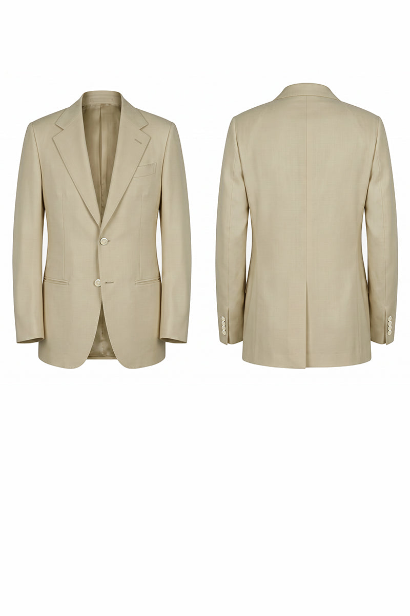 Khaki 100% Merino Wool Blazers