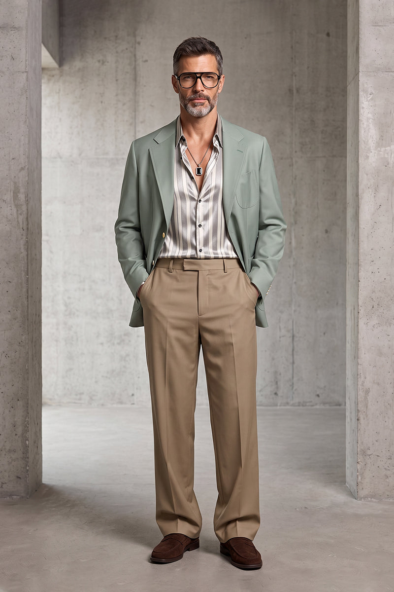 Gray Green 100% Merino Wool Blazers