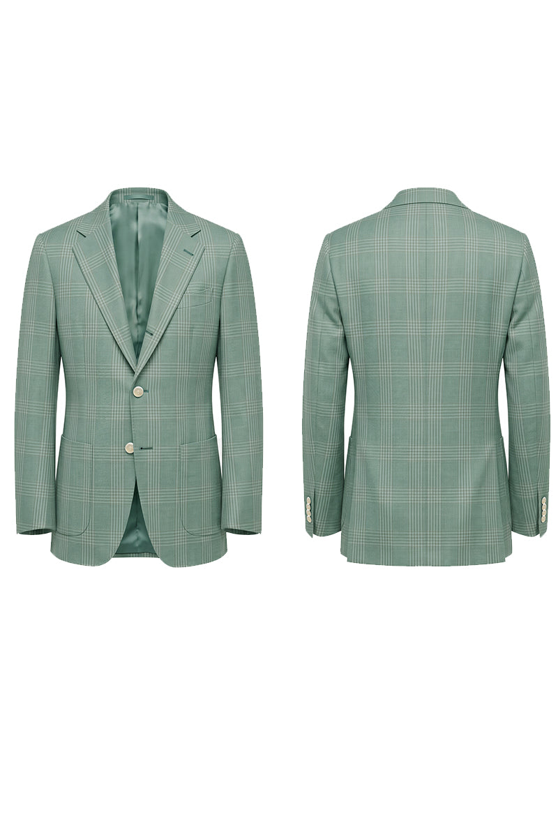 Green 50% Merino Wool Blazers