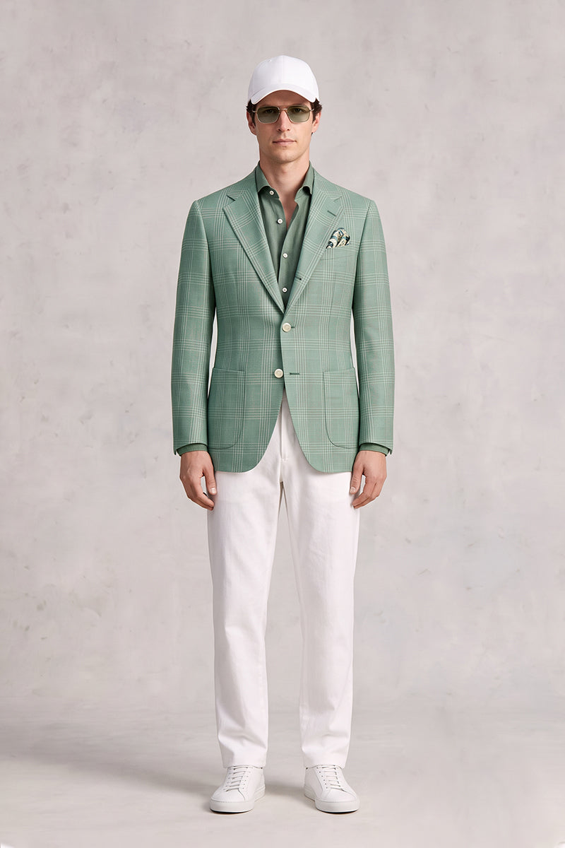 Green 50% Merino Wool Blazers