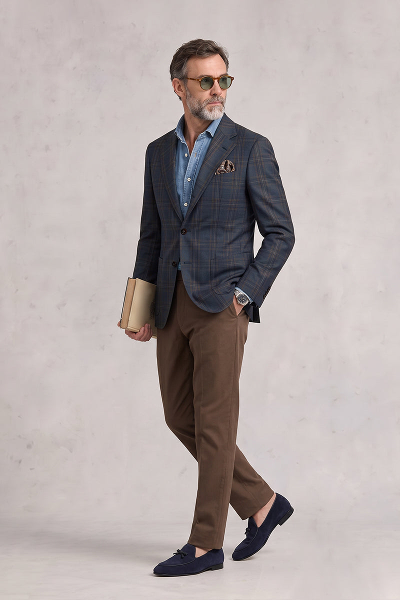 Navy Blue 50% Merino Wool Blazers