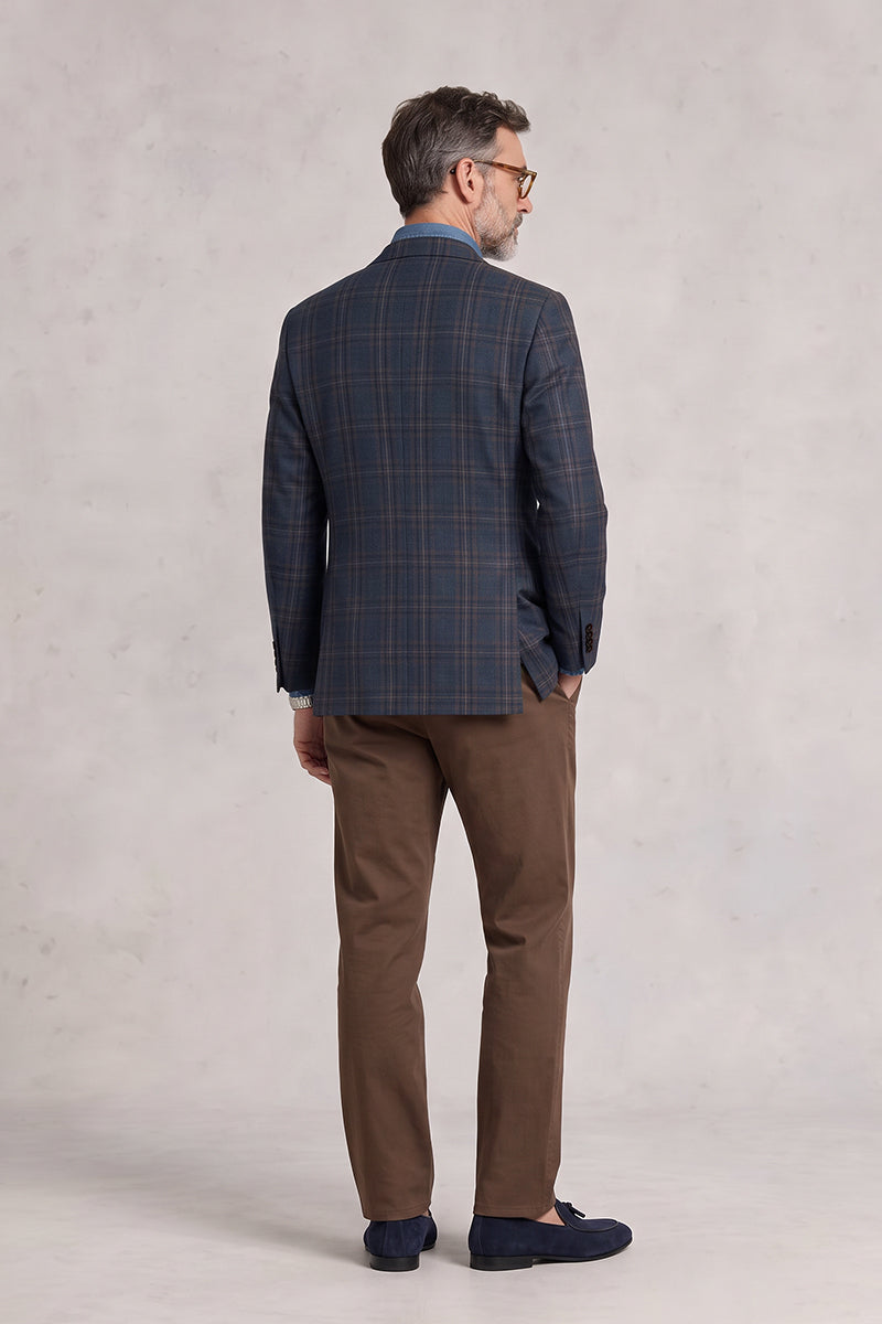 Navy Blue 50% Merino Wool Blazers