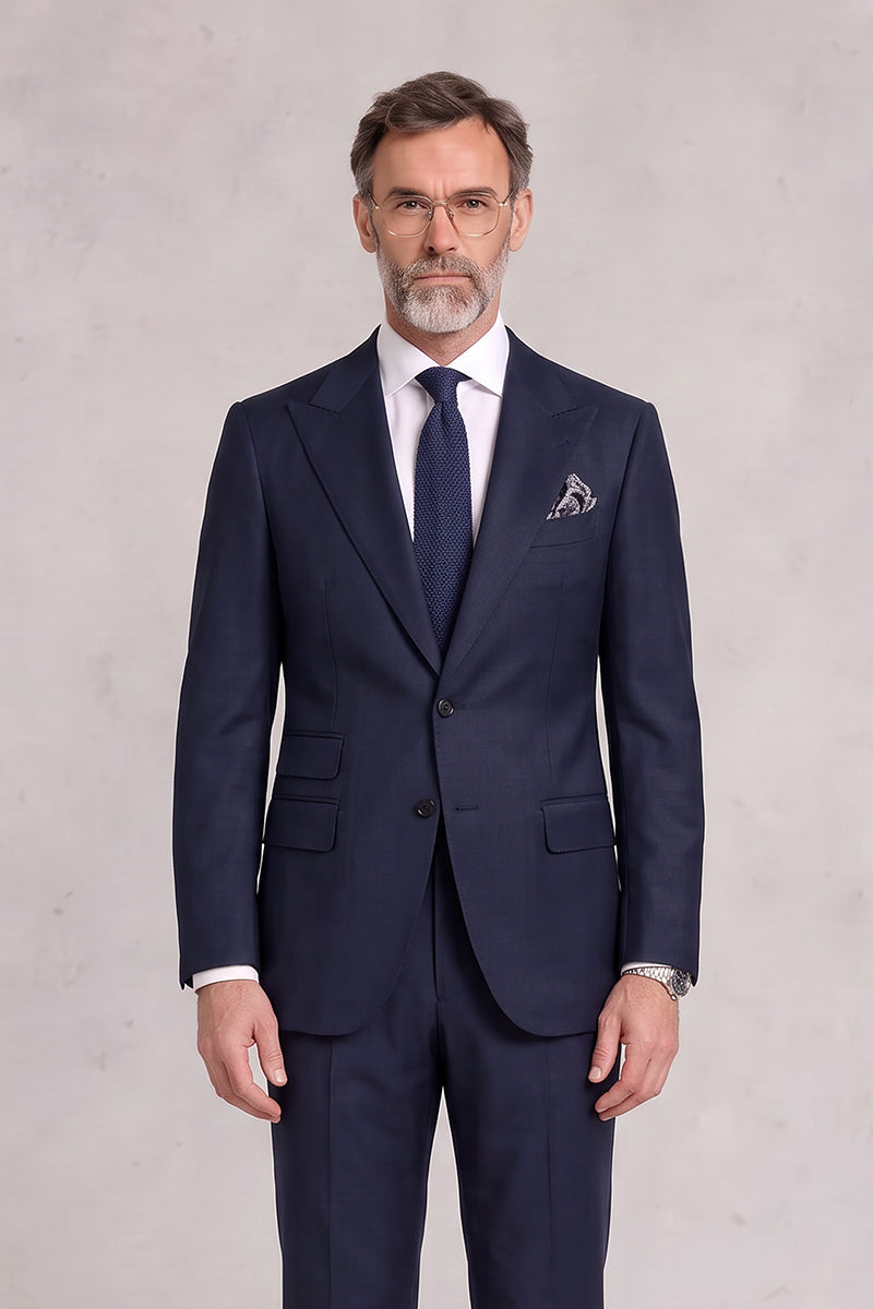 Navy Blue 55% Merino Wool Suits