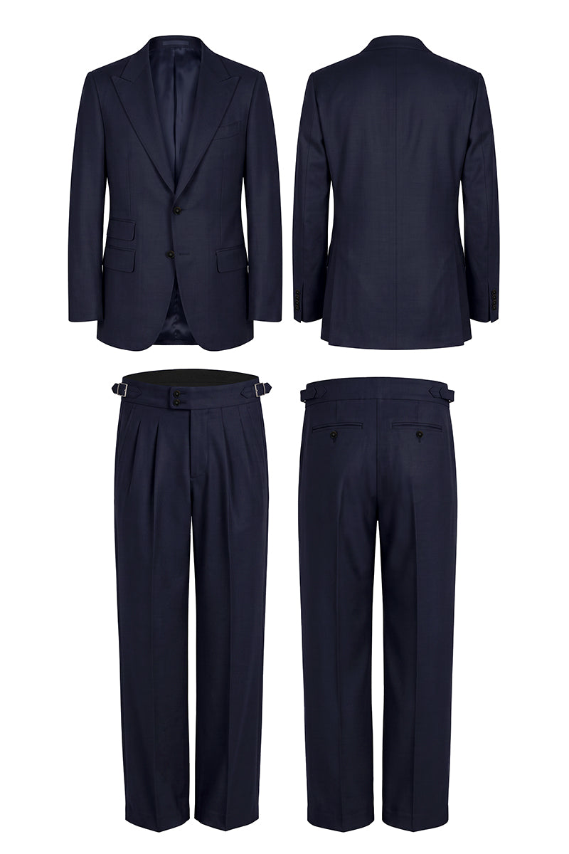 Navy Blue 55% Merino Wool Suits