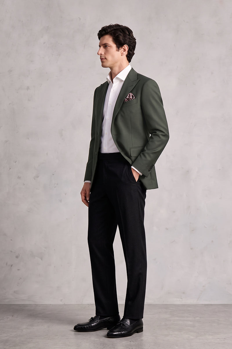 Dark Green 70% Merino Wool Blazers