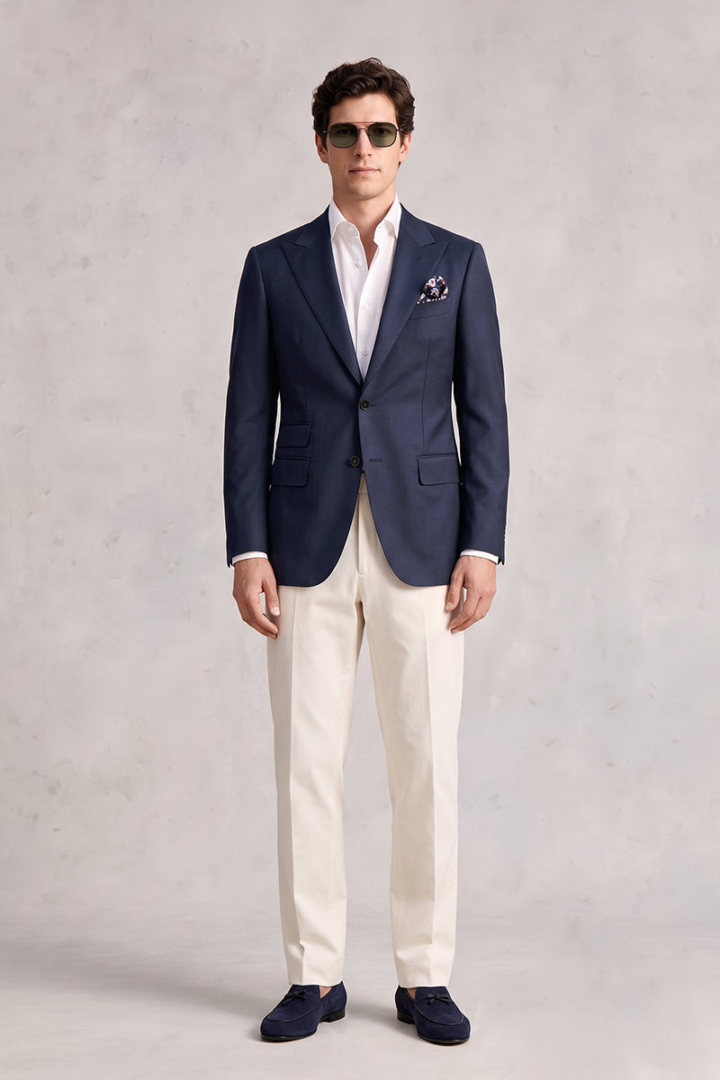 Navy Blue 70% Merino Wool Blazers