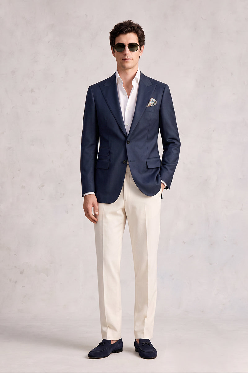 Navy Blue 70% Merino Wool Blazers