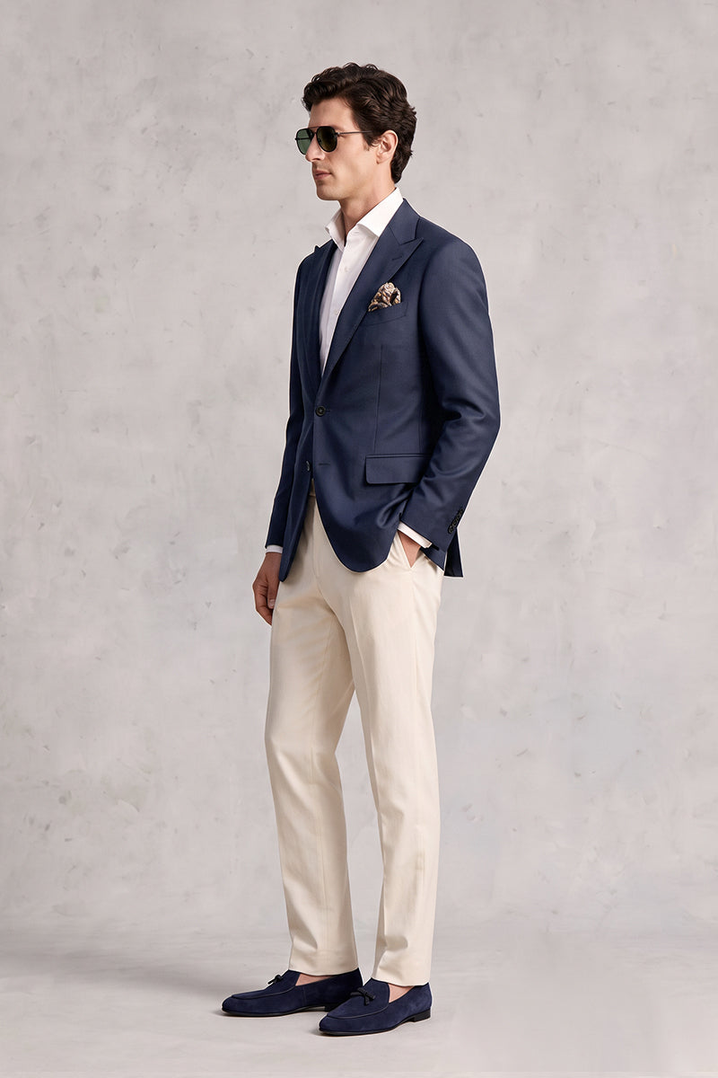 Navy Blue 70% Merino Wool Blazers