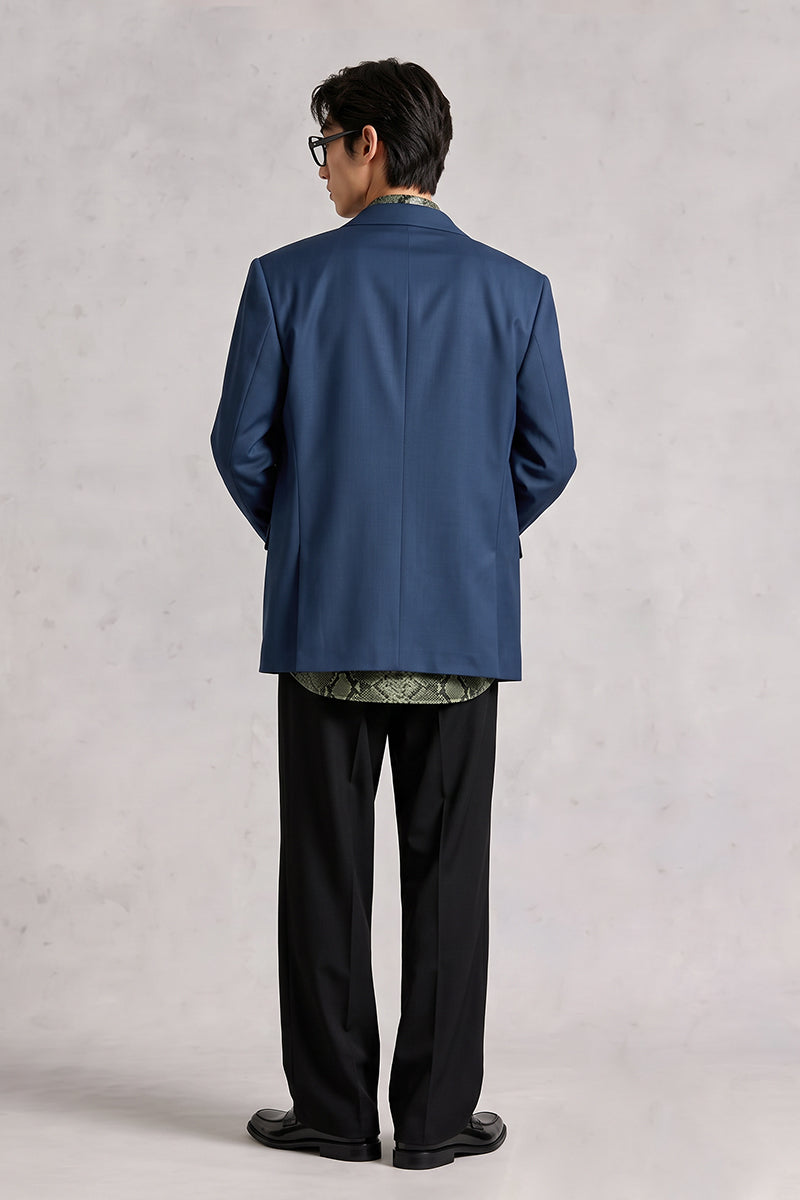 Dark Blue 30% Merino Wool Blazers