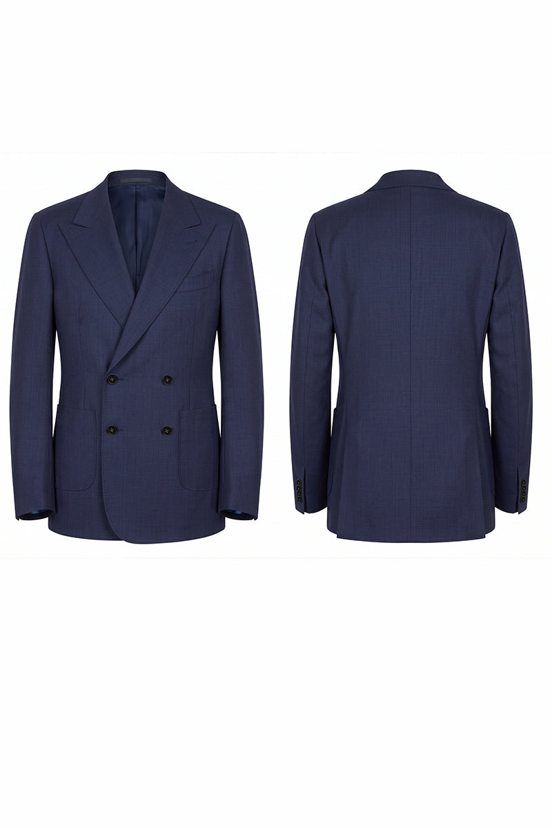 Navy Blue 70% Merino Wool Blazers