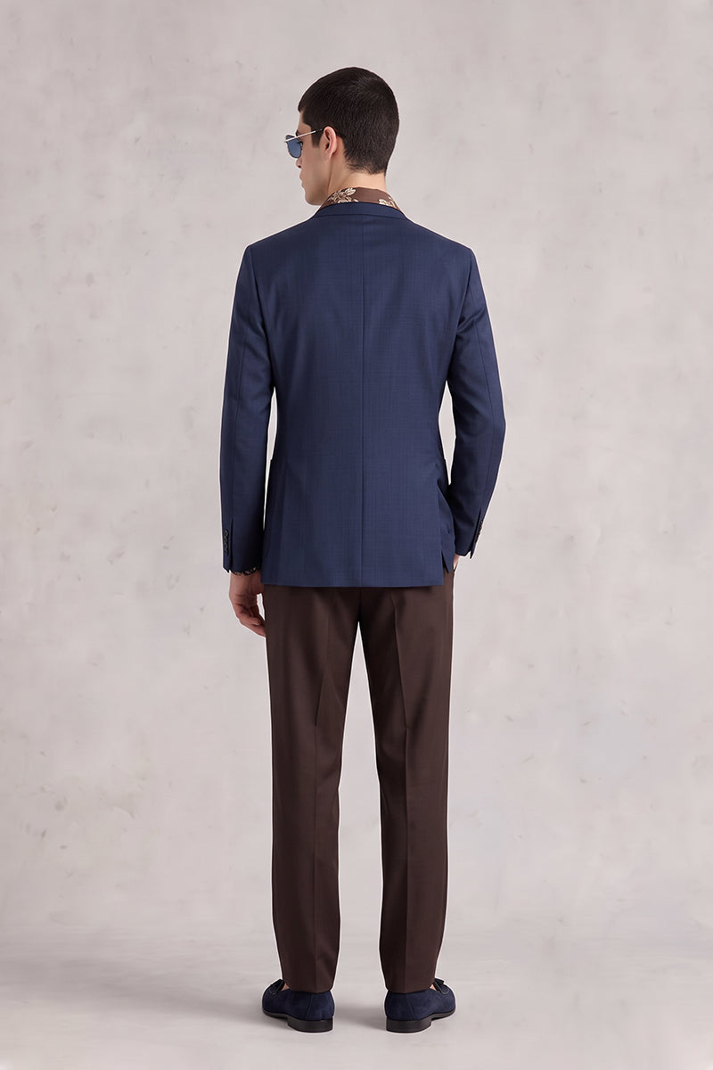 Navy Blue 70% Merino Wool Blazers