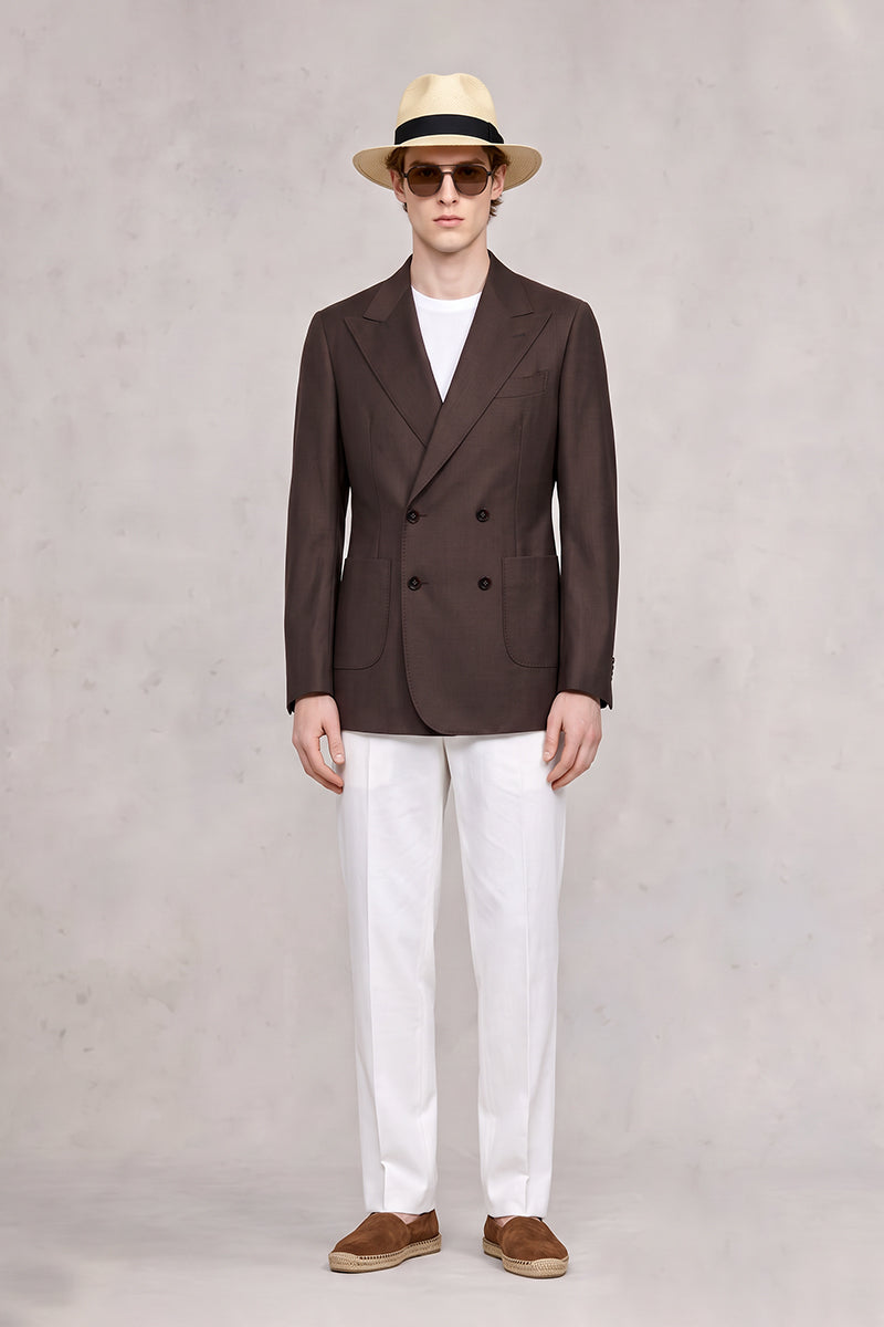 Brown 70% Merino Wool Blazers