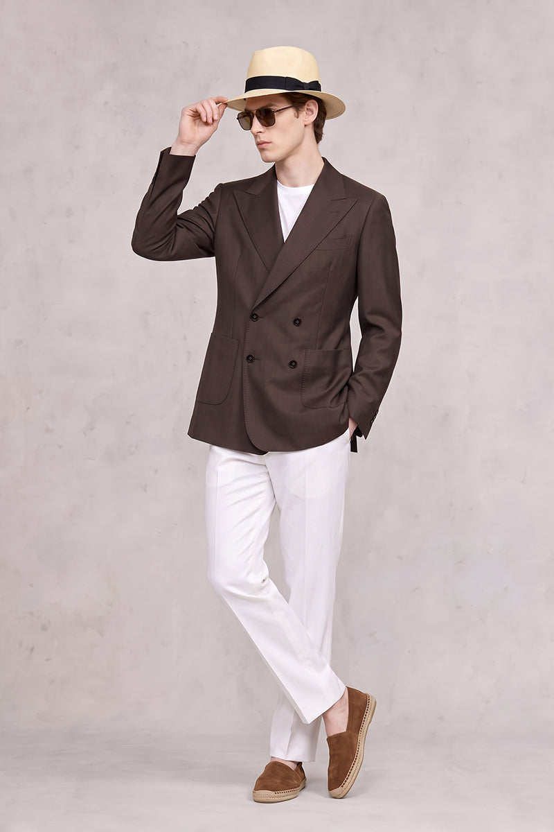 Brown 70% Merino Wool Blazers