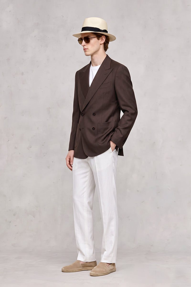 Brown 70% Merino Wool Blazers