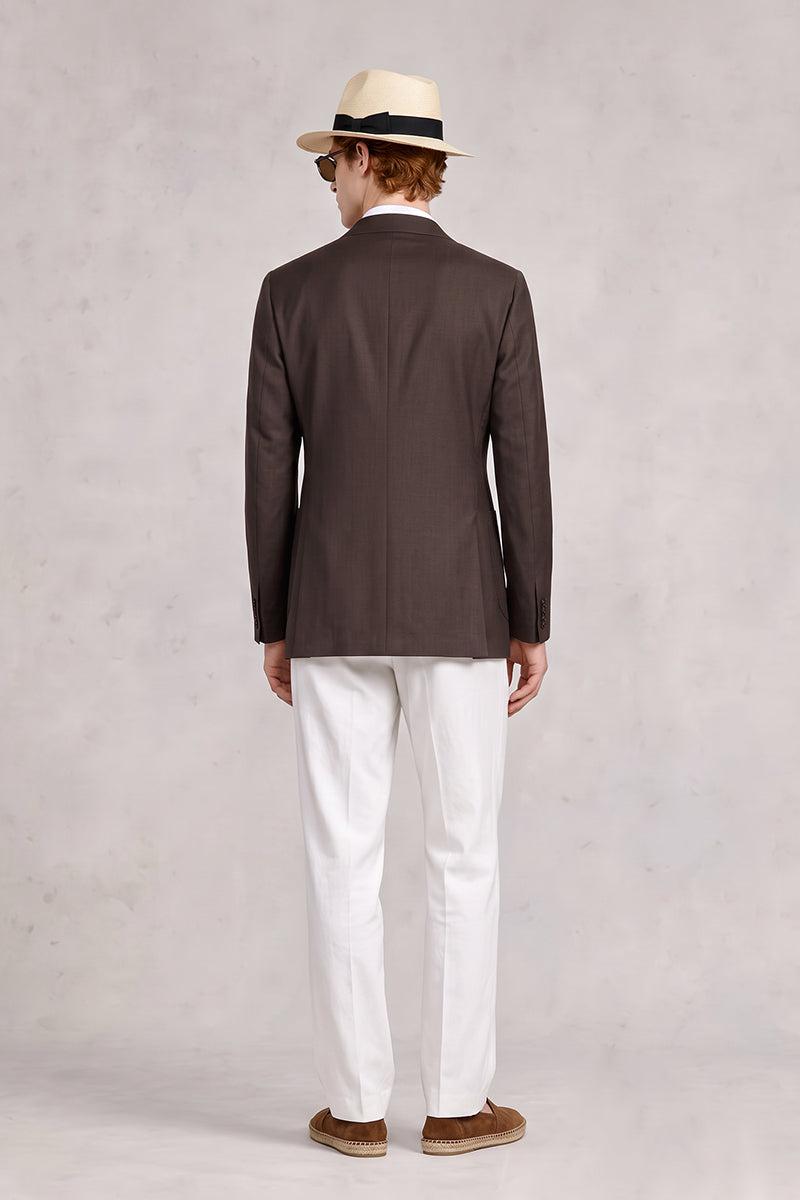 Brown 70% Merino Wool Blazers