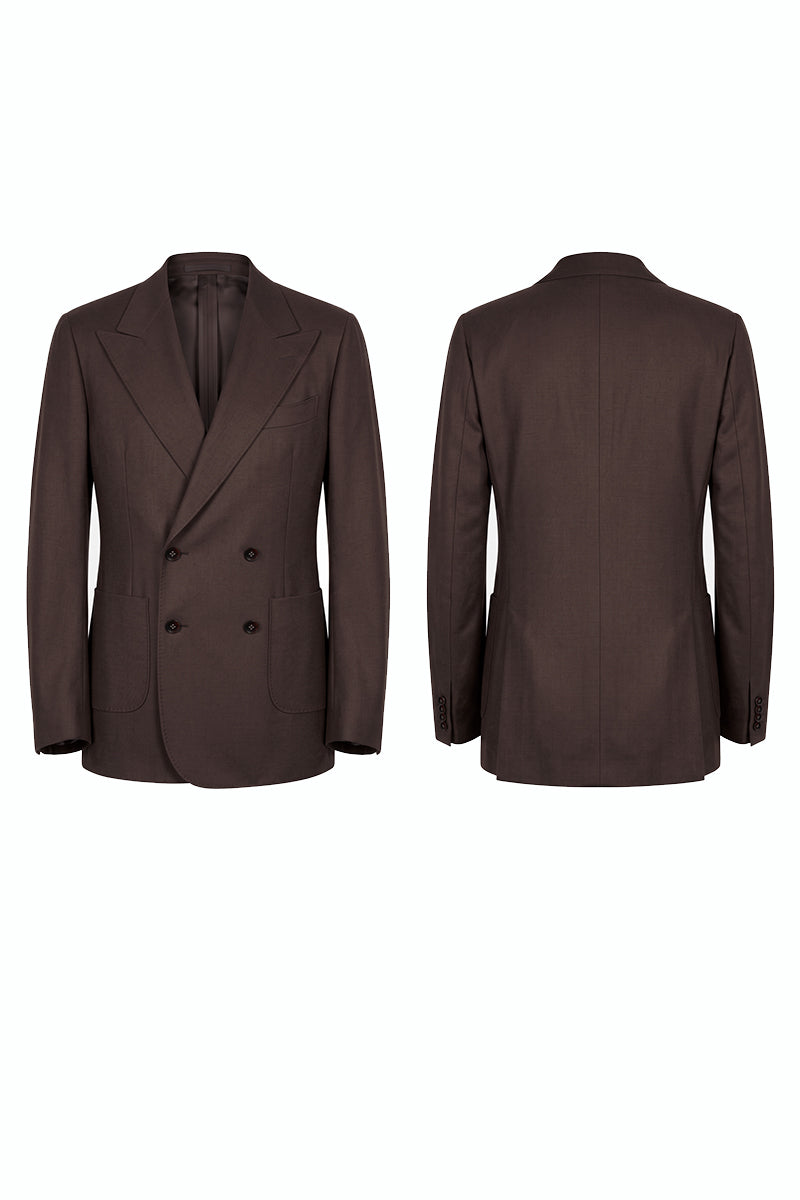Brown 70% Merino Wool Blazers