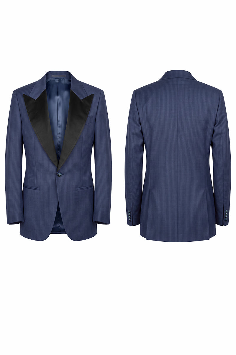 Dark Blue 70% Merino Wool Blazers