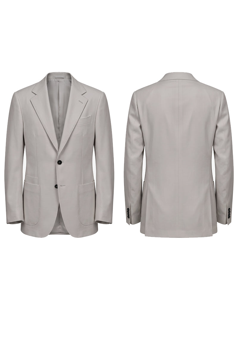 Light Gray 50% Merino Wool Blazers