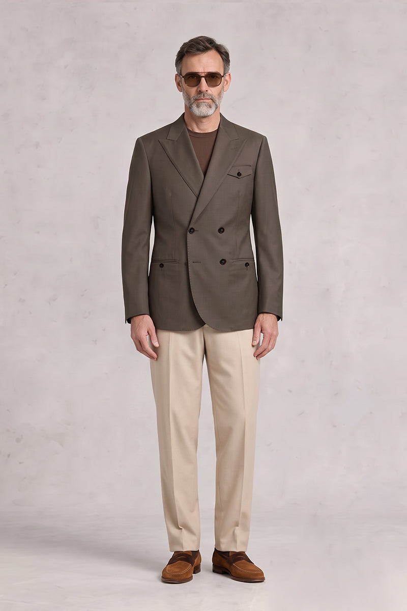 Brown 50% Merino Wool Blazers