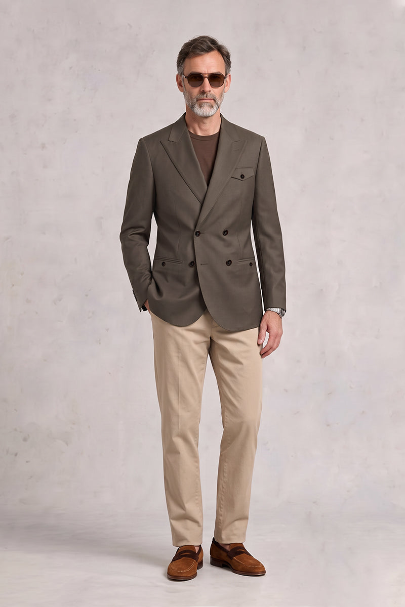 Brown 50% Merino Wool Blazers