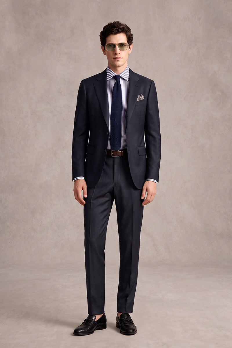 Navy Blue 55% Merino Wool Suits