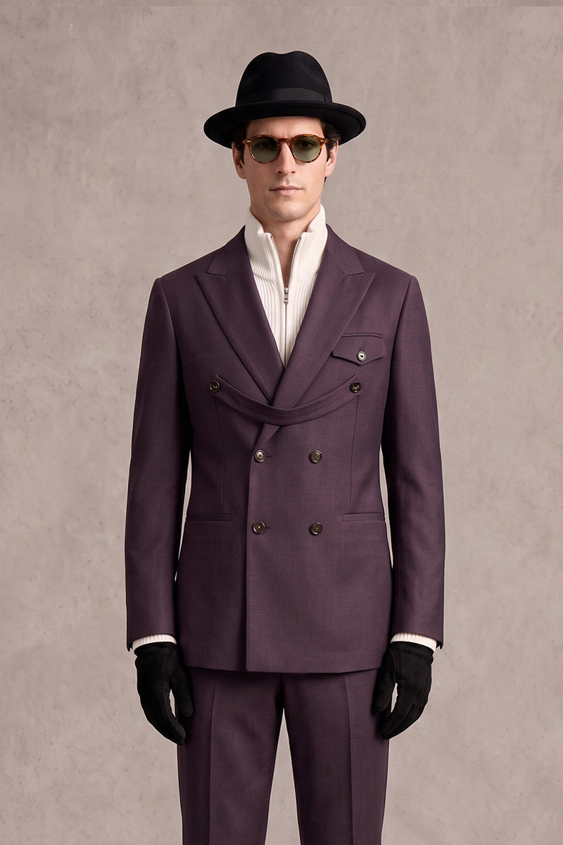Purple 70% Merino Wool Suits