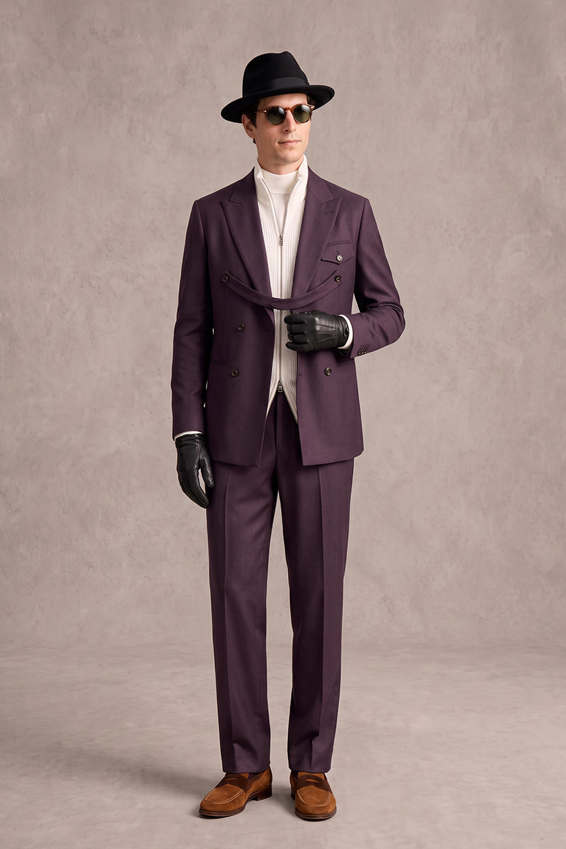 Purple 70% Merino Wool Suits