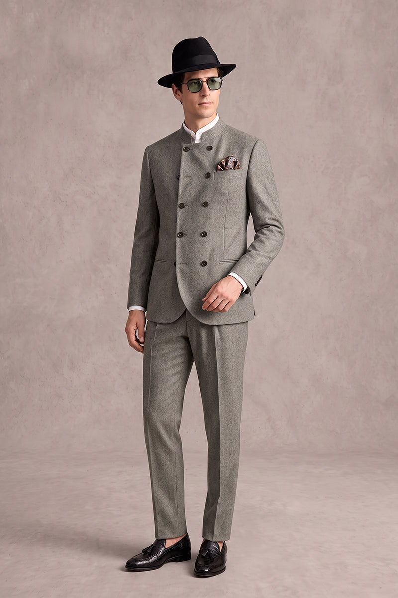 Gray 100% Merino Wool Suits