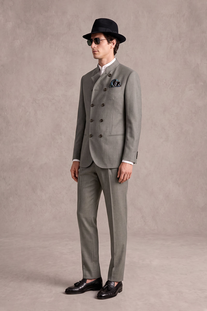 Gray 100% Merino Wool Suits