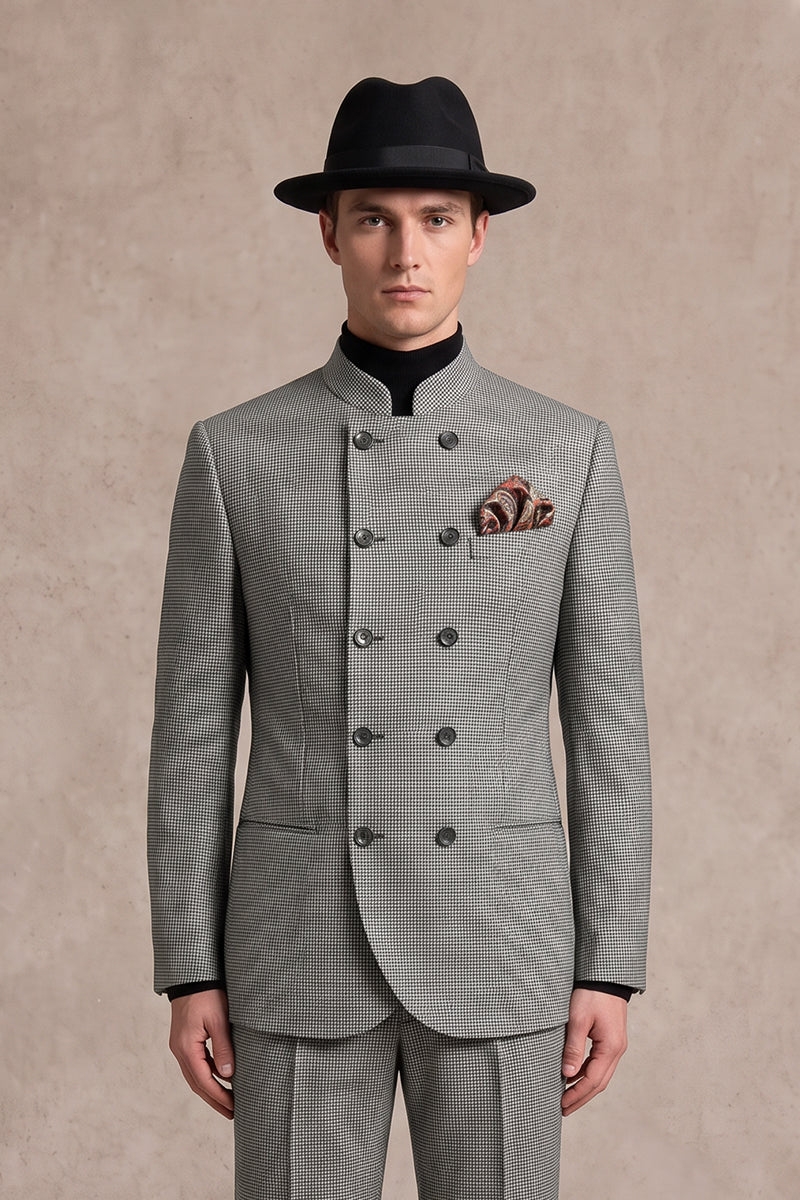 Gray 100% Merino Wool Suits