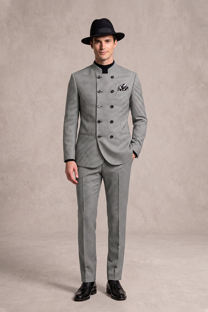 Gray 100% Merino Wool Suits