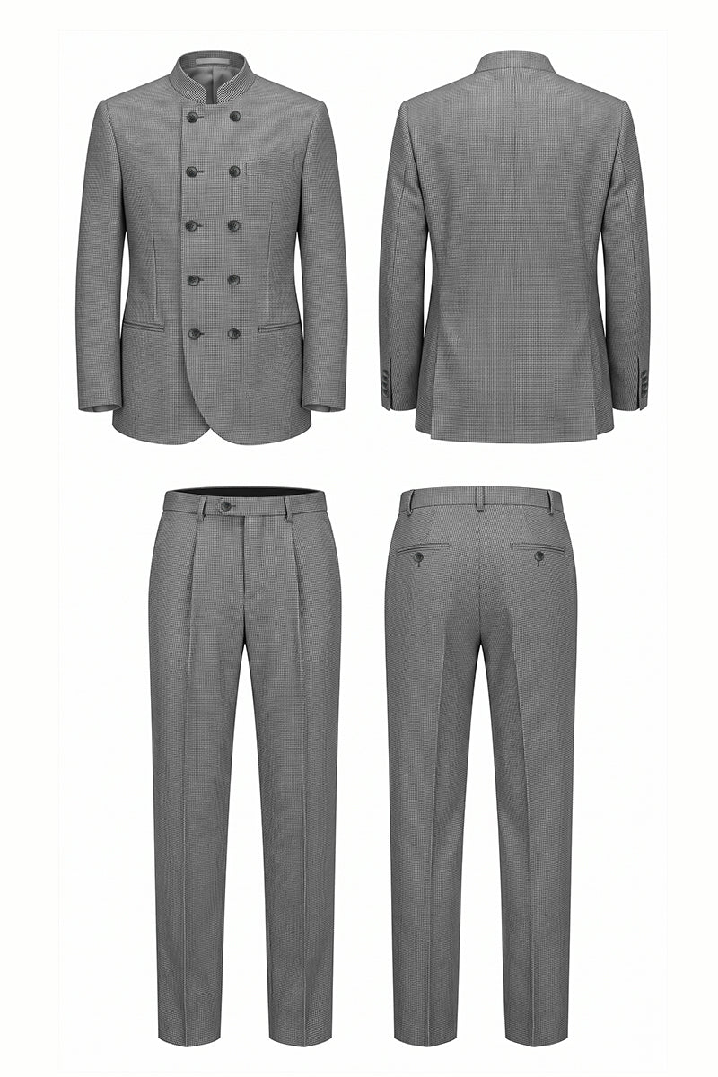 Gray 100% Merino Wool Suits